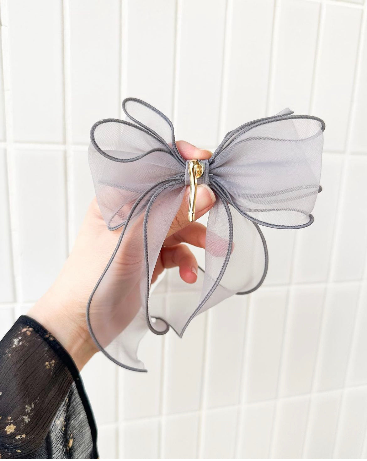 🎀ruffles 網紗蝴蝶髮插(粗身款)