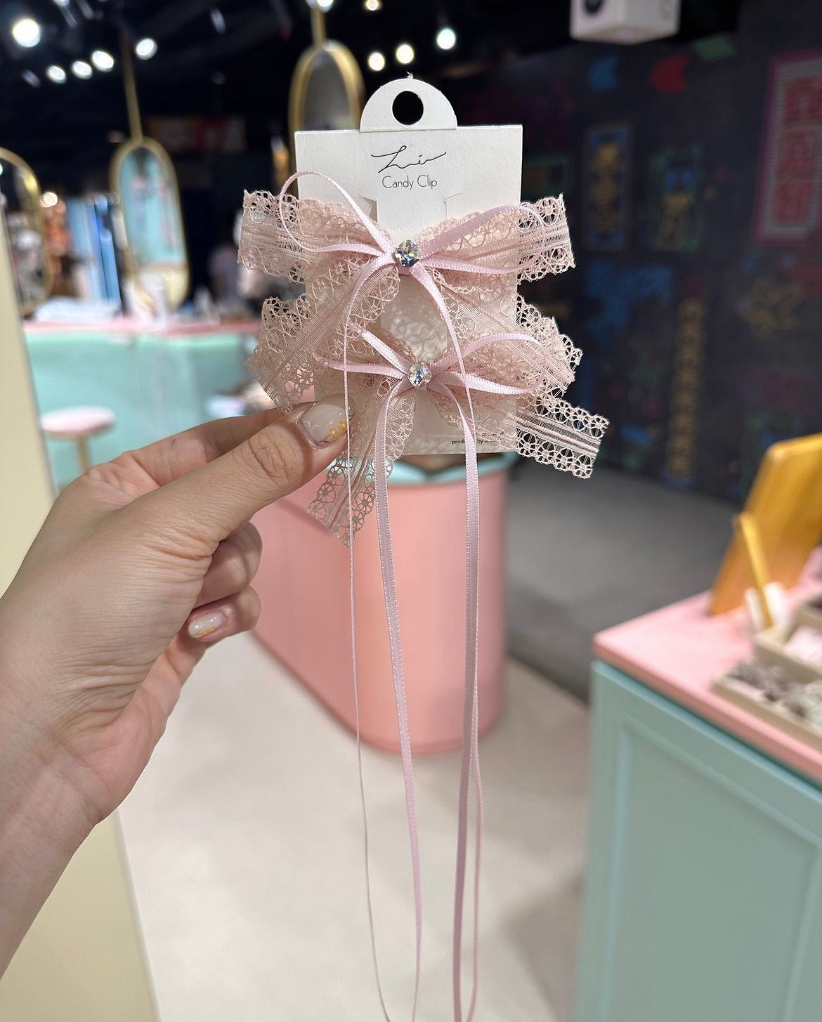 🎀通花蕾絲長絲帶對夾
