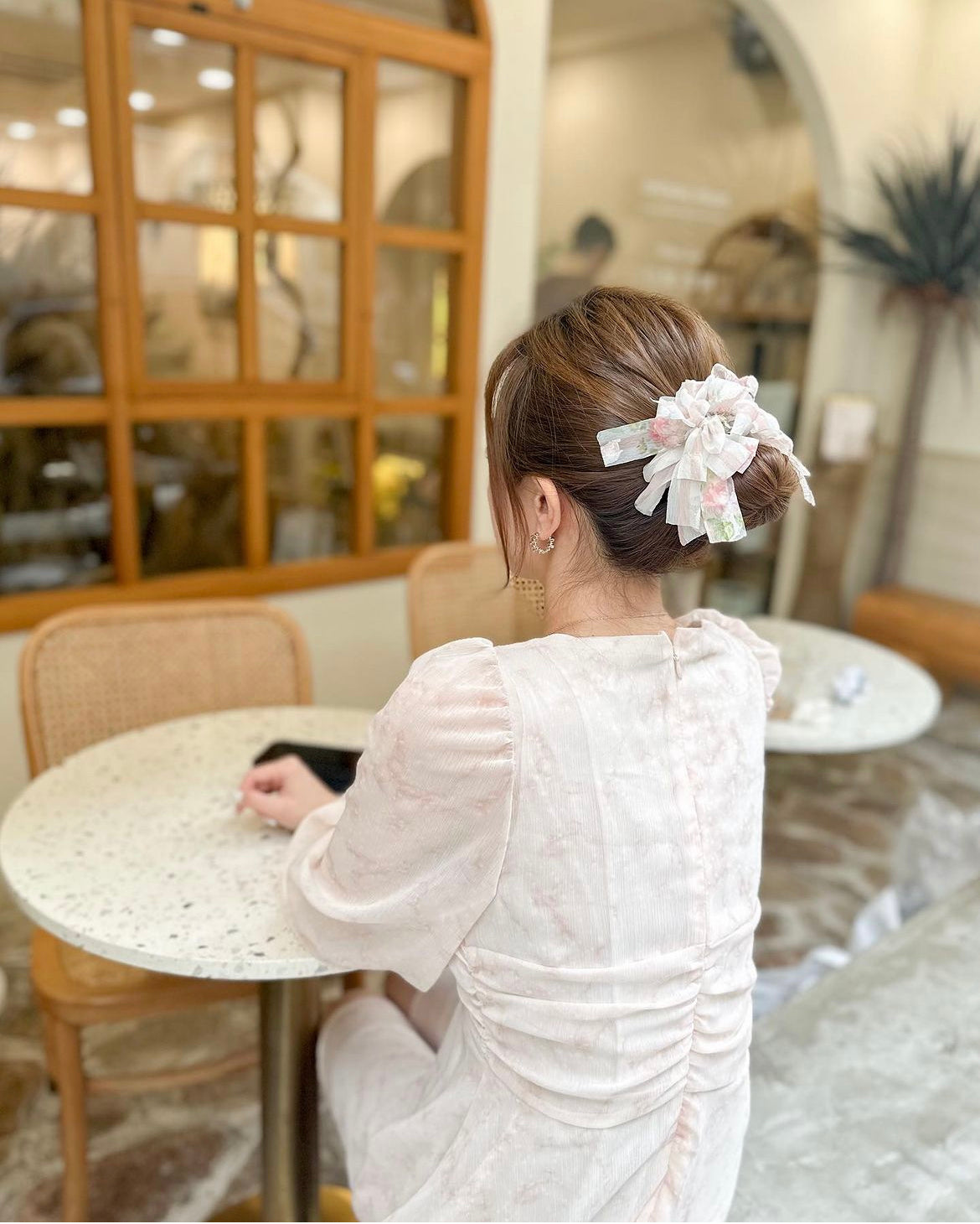 🧺野餐風間條紋碎花丸子夾