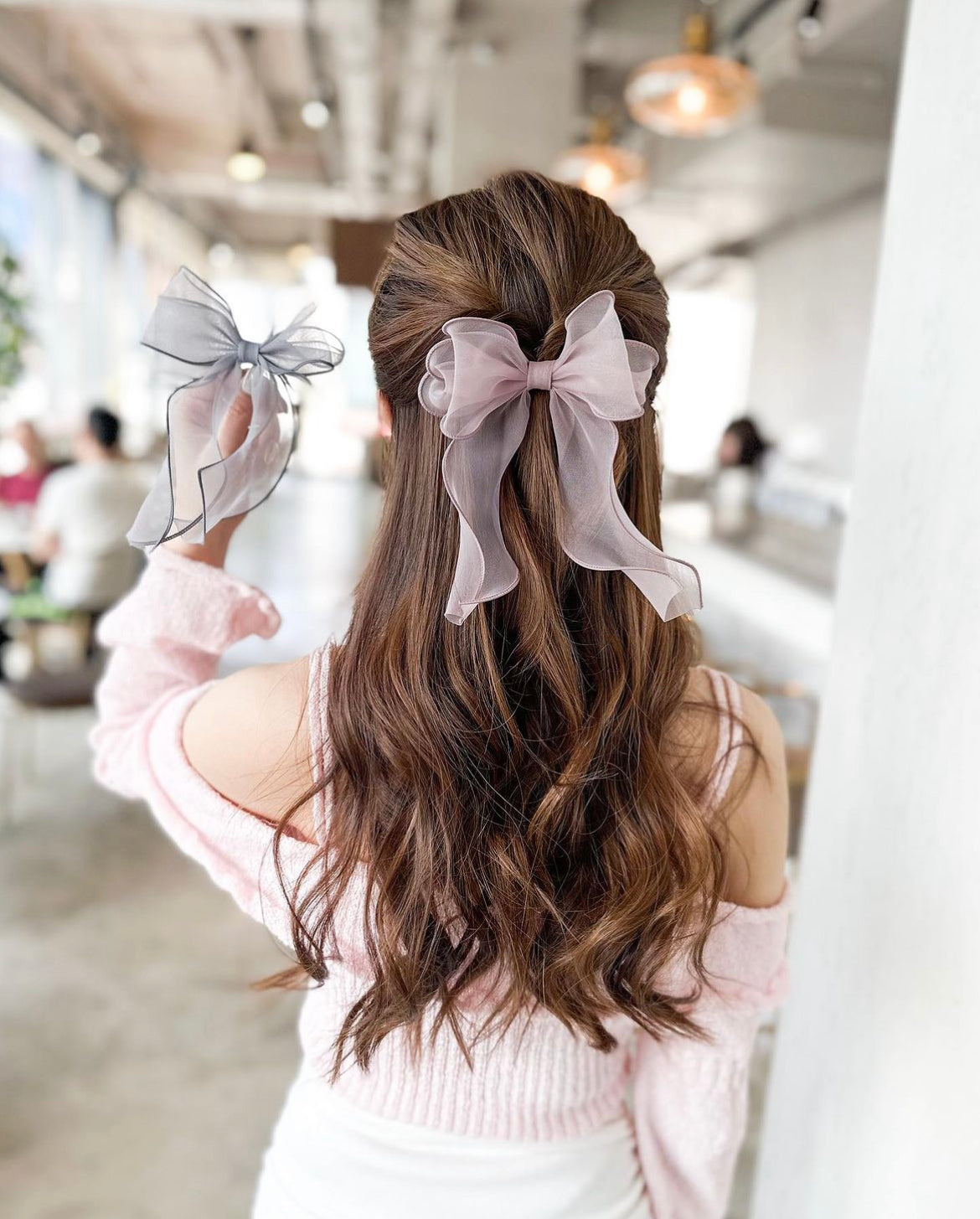 🎀ruffles 網紗蝴蝶髮插(粗身款)