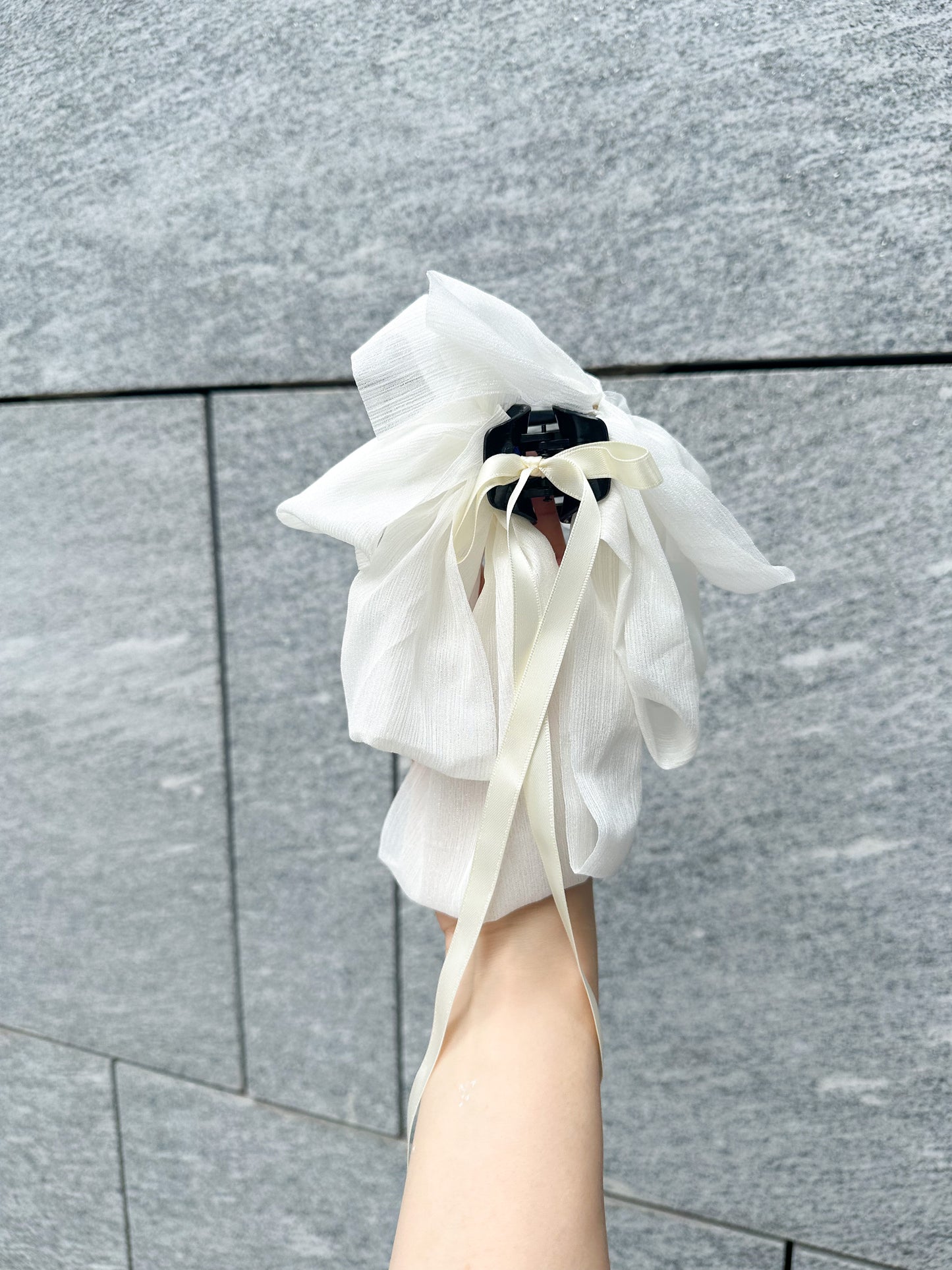 🧚🏻♀️仙氣雪紡馬尾爪夾