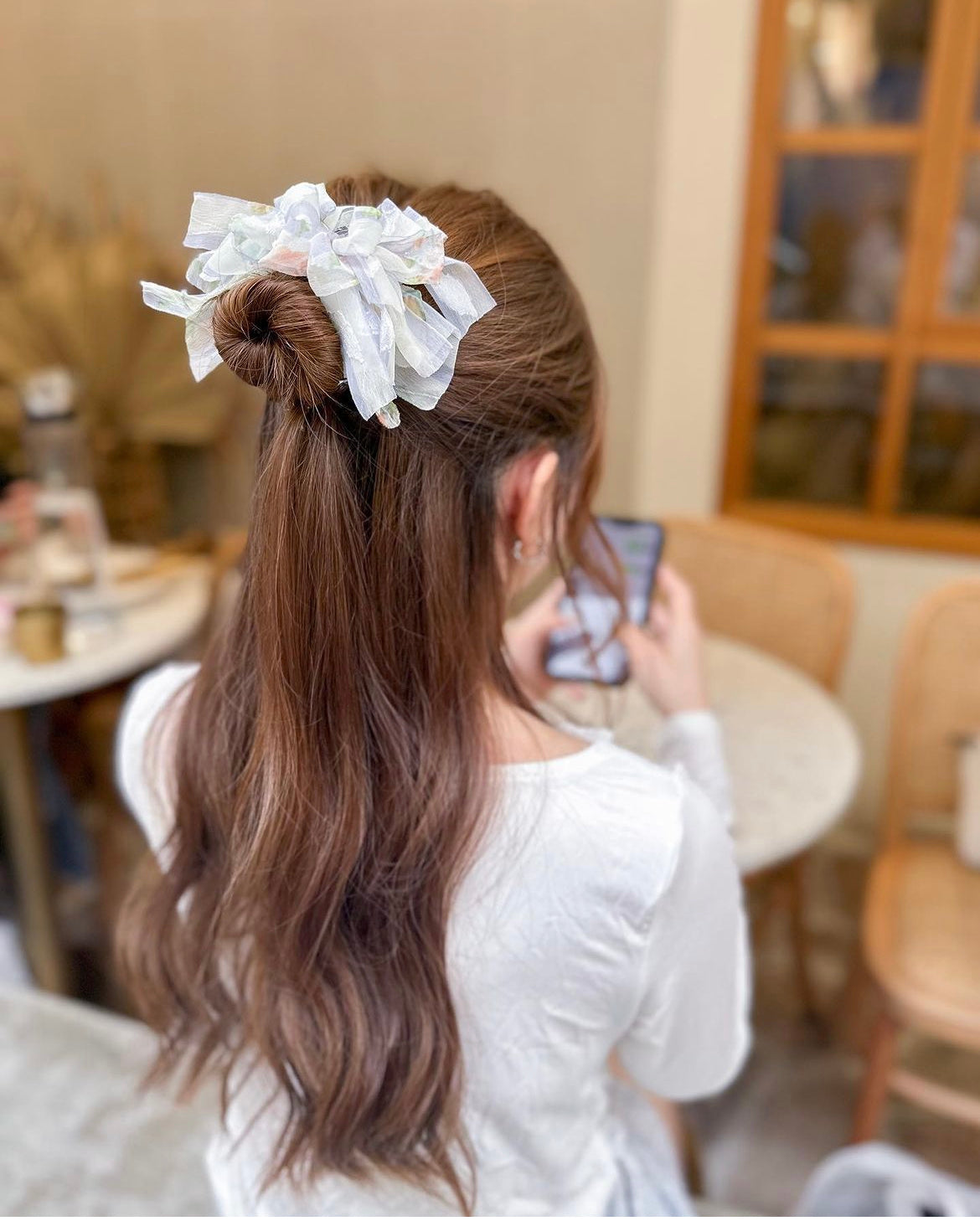 🧺野餐風間條紋碎花丸子夾