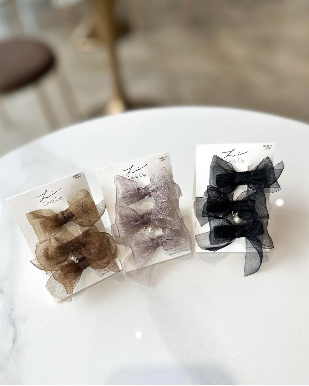 🎀雪紡迷你蝴蝶夾三件套
日本製造🇯🇵
