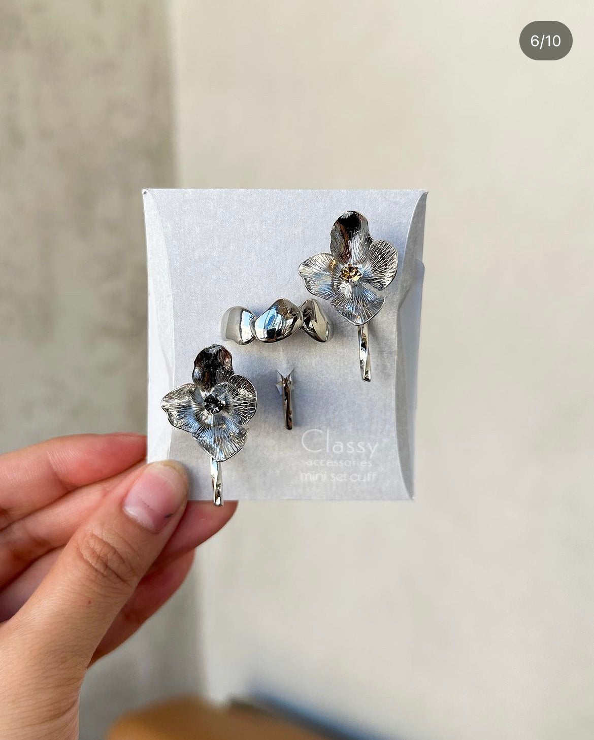 立體金屬花花髮插三件套