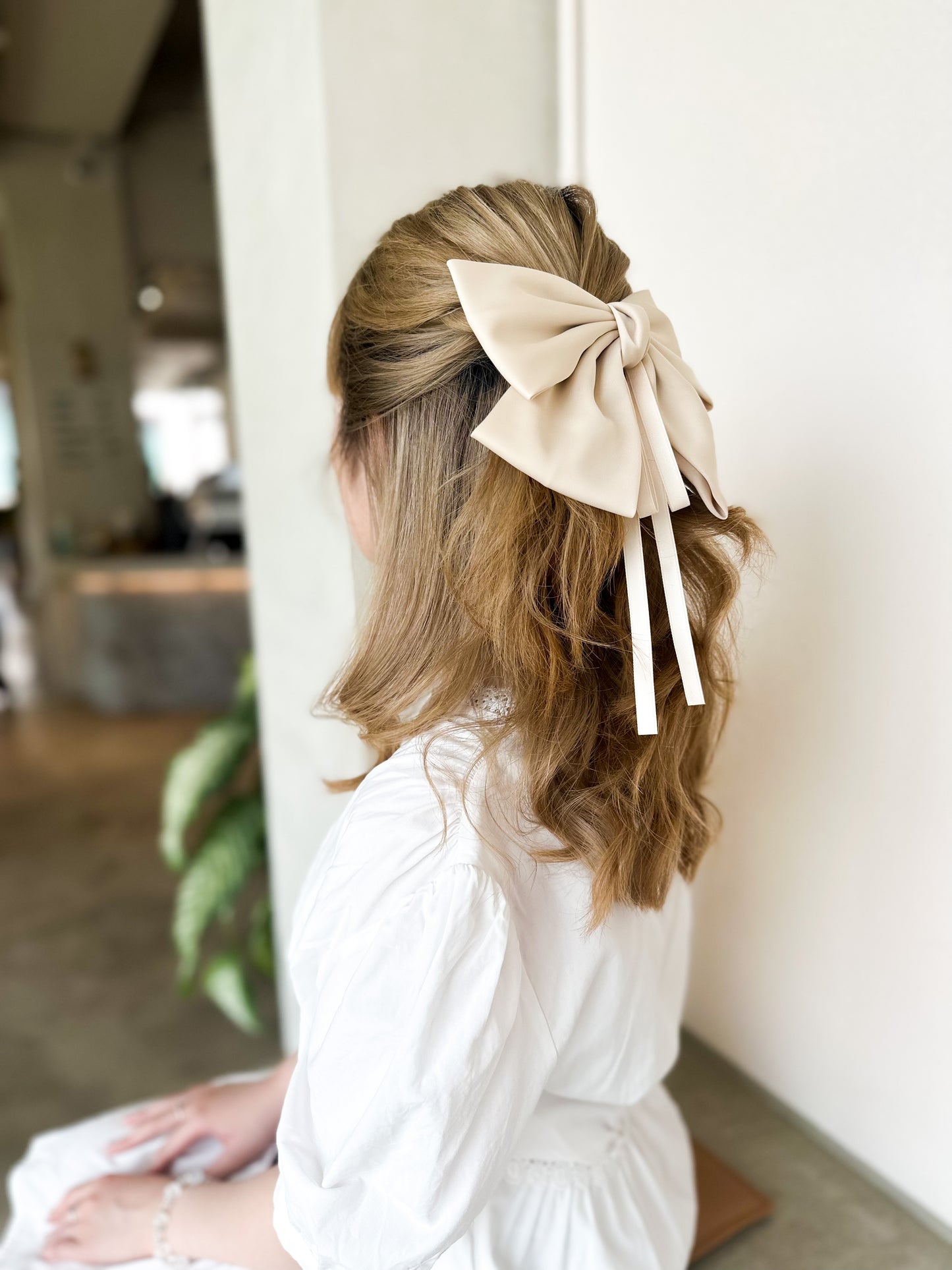 🎀純色質感布料蝴蝶夾