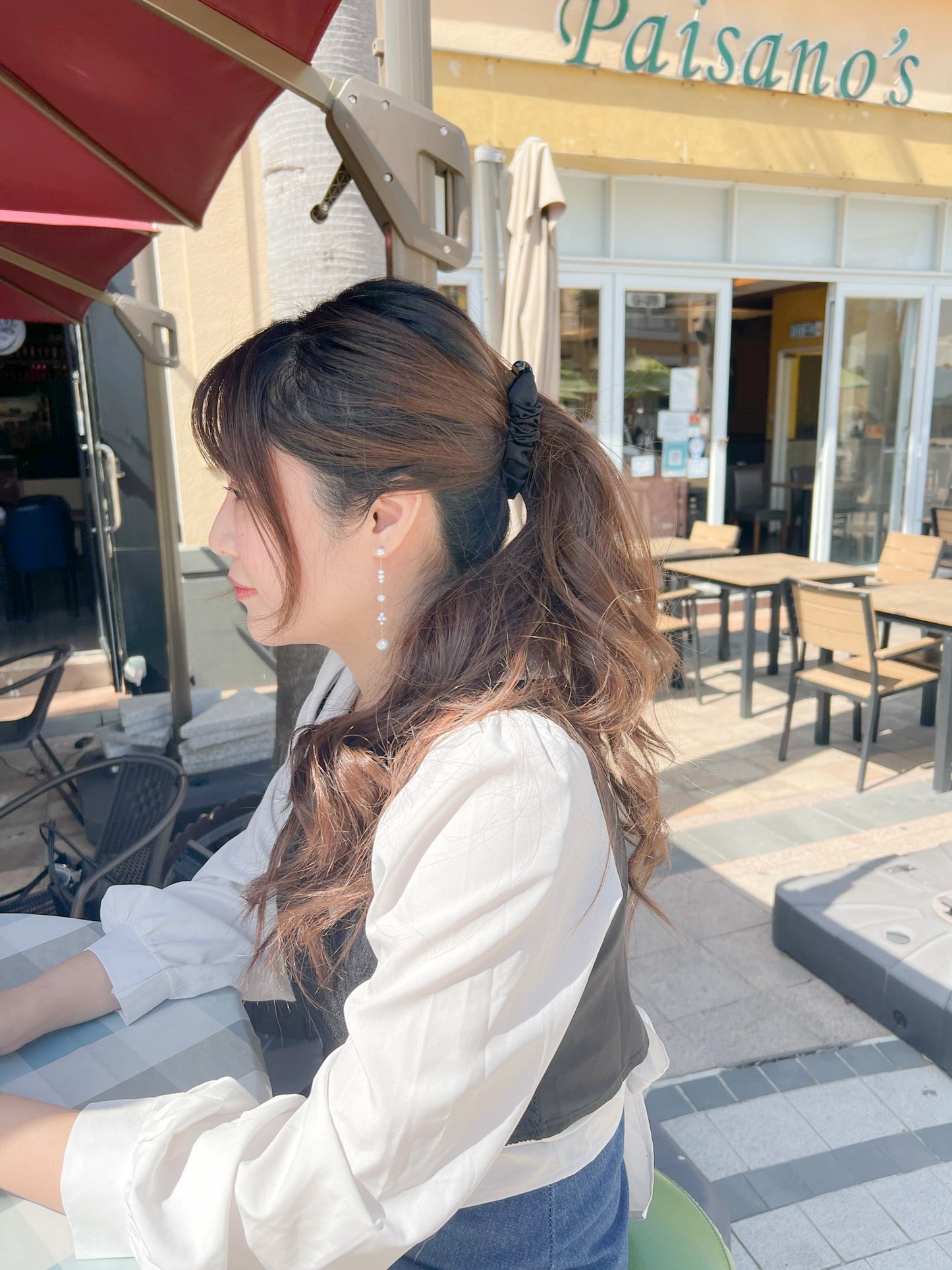 ✨韓式純色布藝香蕉馬尾夾
