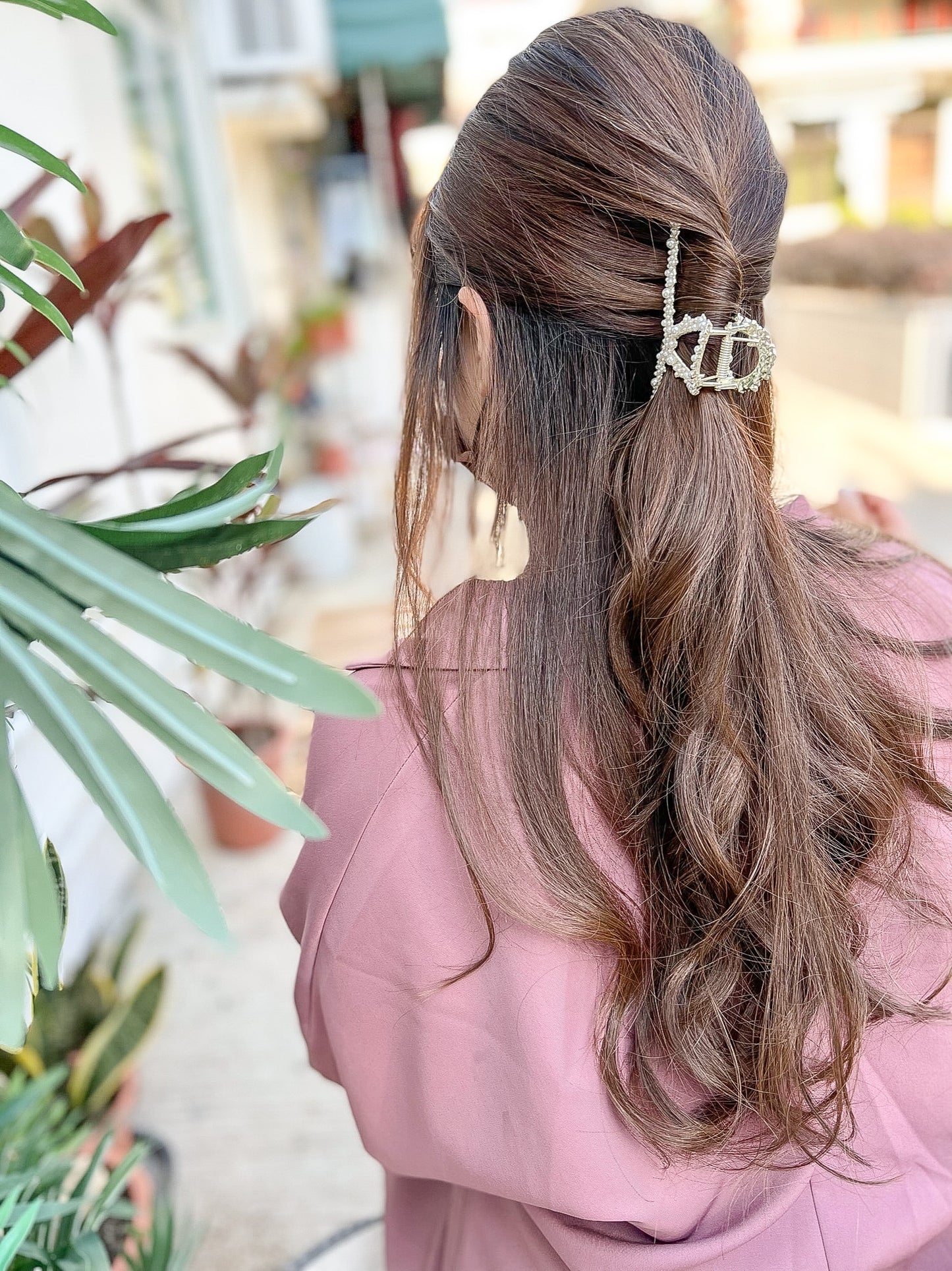 🐚 韓式不規則珍珠鯊魚夾🐚