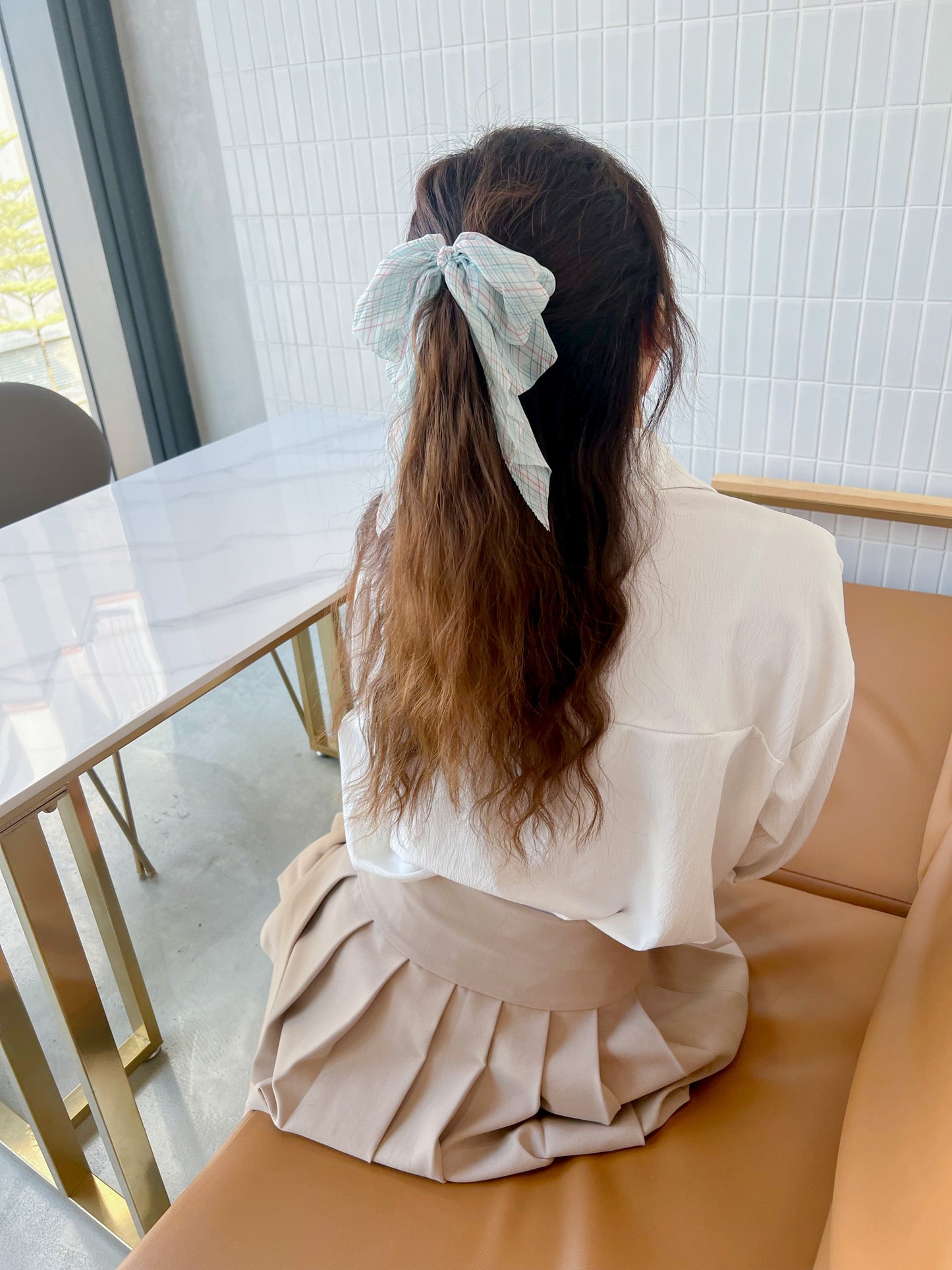 🏫學院風格紋香蕉夾2.0