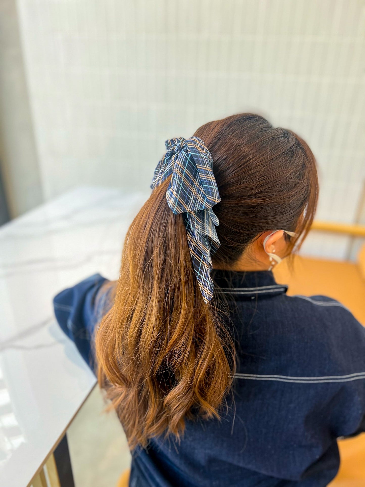 🏫學院風格紋香蕉夾2.0