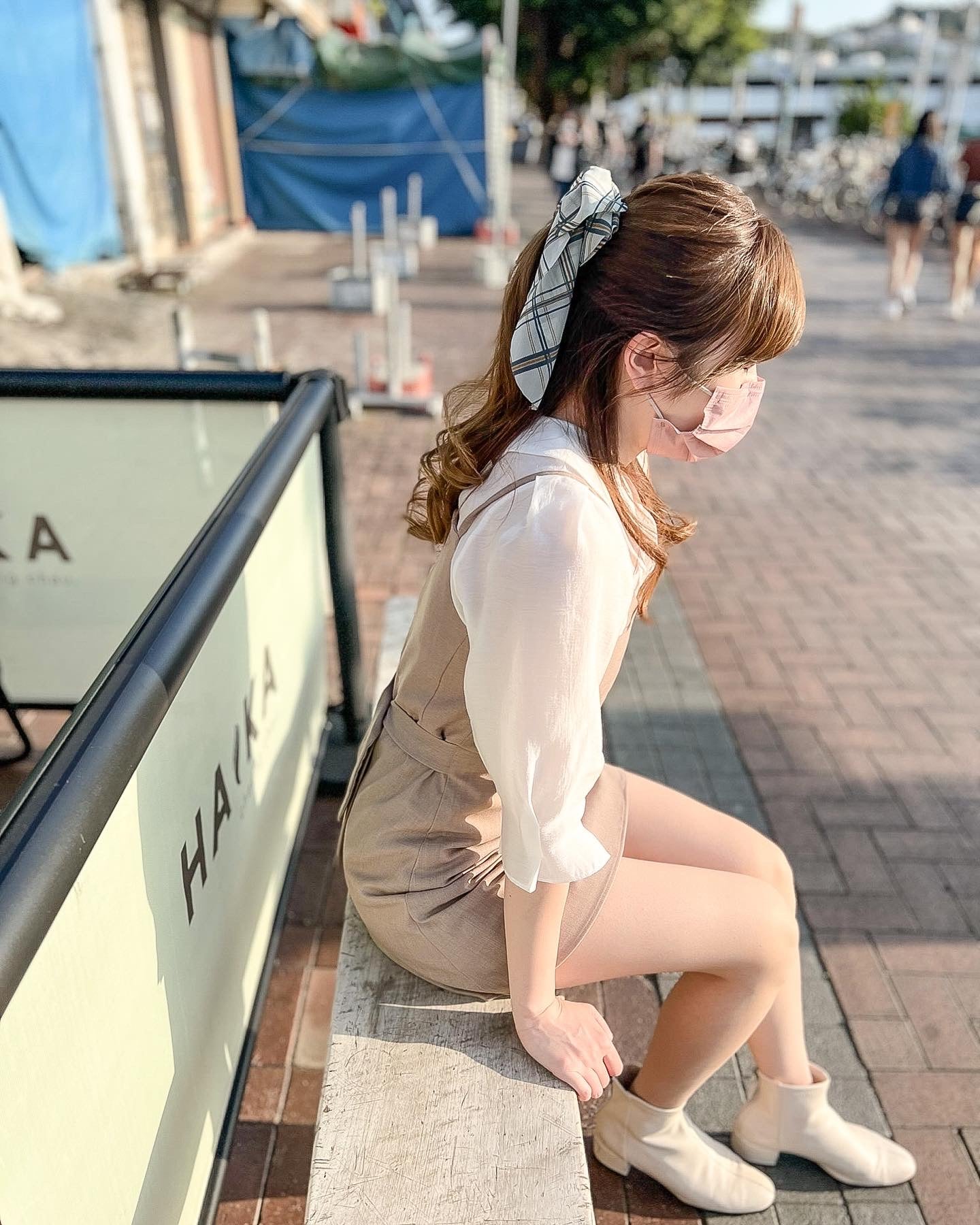 🎓學院風格紋香蕉夾