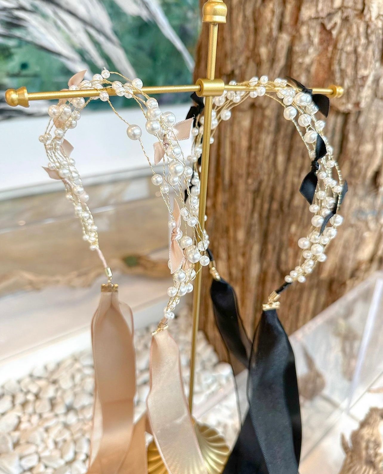 婚嫁系列👰🏻‍♀️韓國珍珠鋼絲線絲帶頭箍