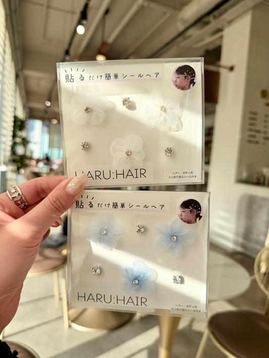 歐根紗仿真花朵髮飾/身體貼紙