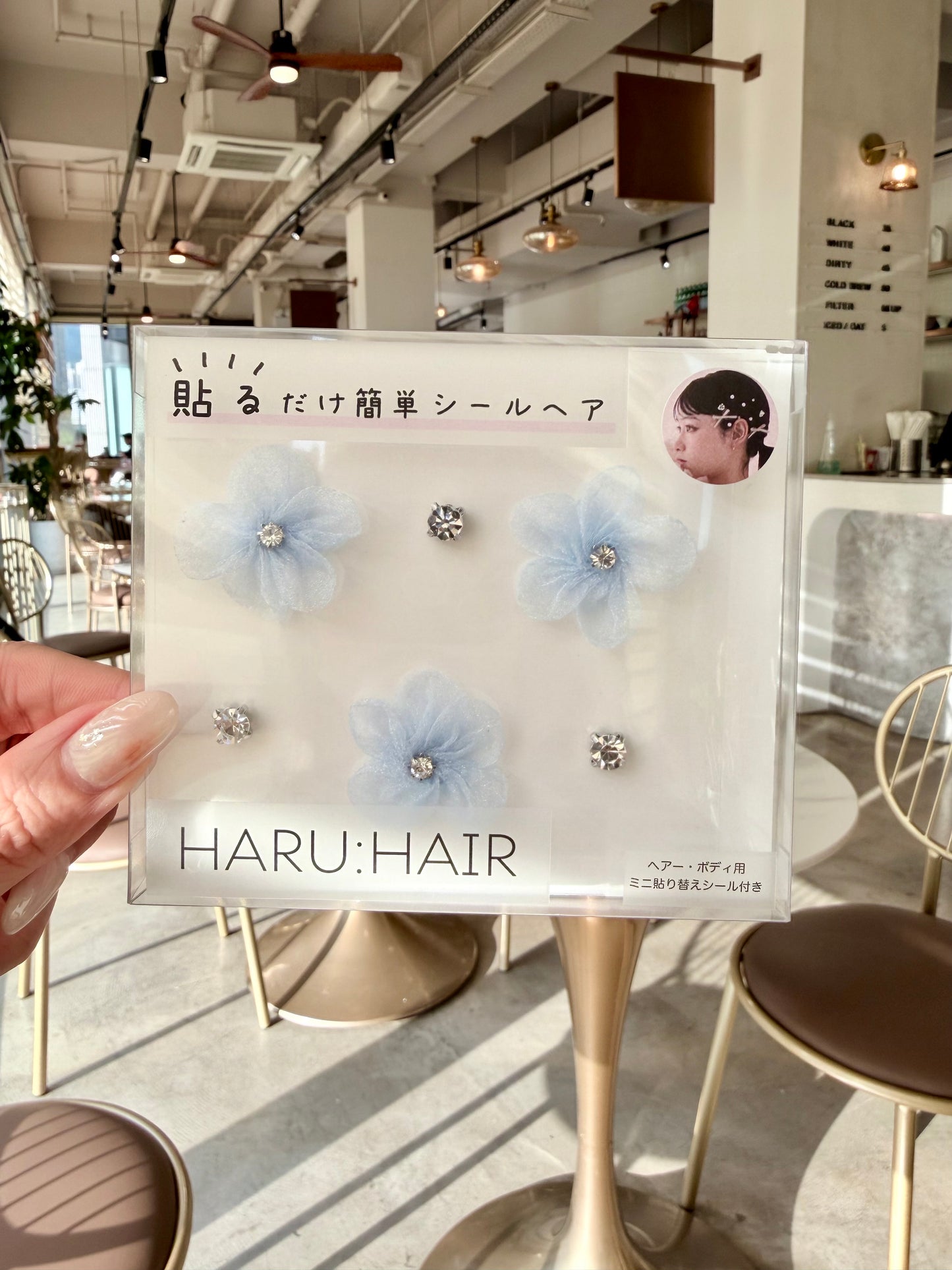 歐根紗仿真花朵髮飾/身體貼紙